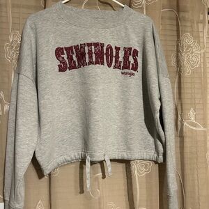 Wrangler Women's Gray Sweatshirt with Red Print